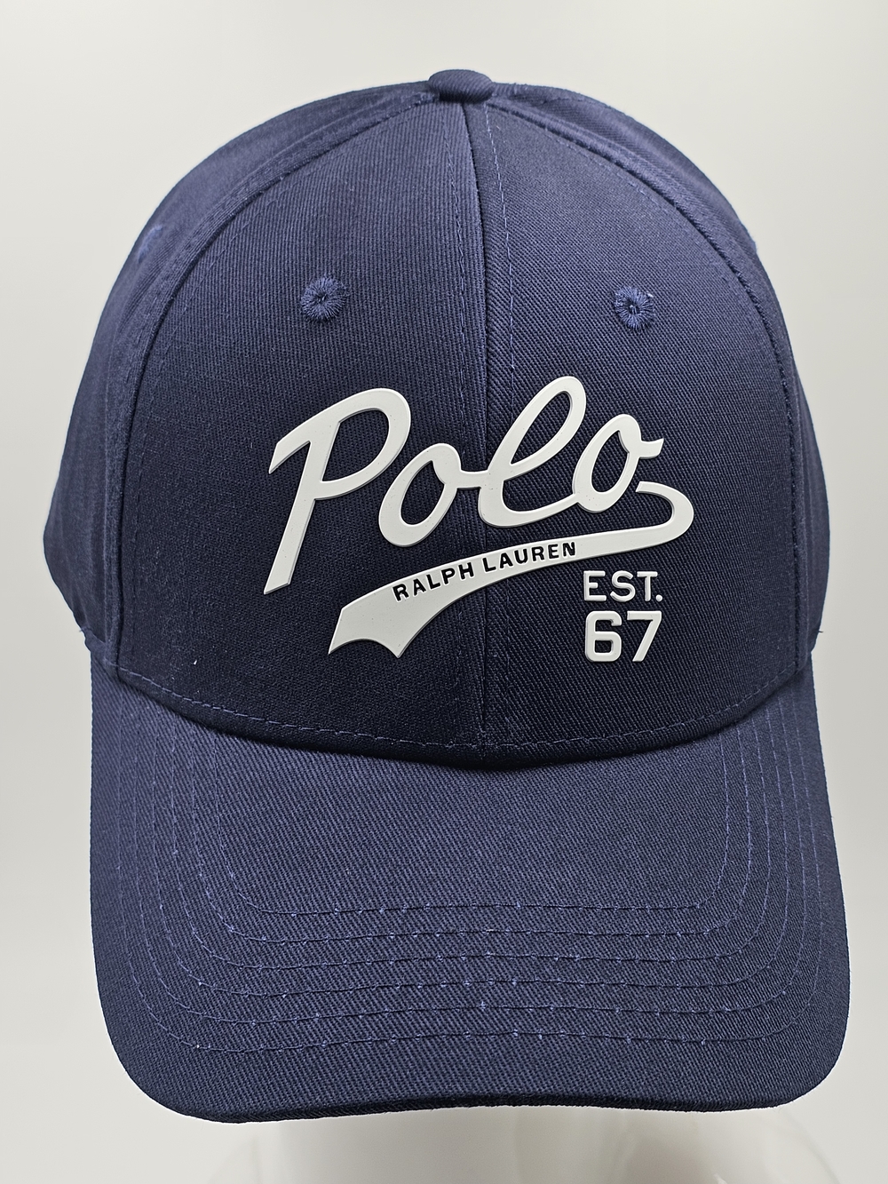 Ralph Lauren Navy Baseball Cap with White Polo Script